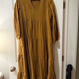 Elegant Mustard Dress - universal thread